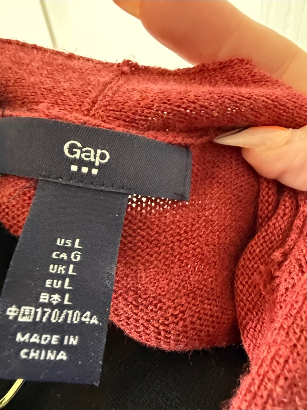 GAP Open-Front Cardigan - Rust Red Perfect For Fall - Picture 2 of 6